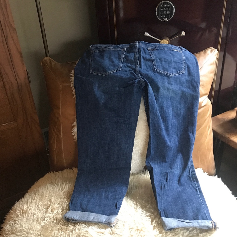 Jennifer Lopez Jeans Womens Size 14 Mid Rise Dark Wash Boyfriend Ankle Stretch